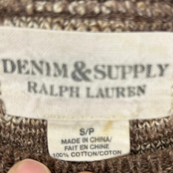 Denim & Supply RL Women Long Sleeve Sweater Brown Boho Southwest Fall Size Small - Picture 3 of 6